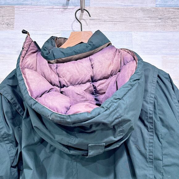 Forest Club Down Insulated Puffer Parka Jacket Green Winter Vintage Mens Medium - Picture 8 of 12